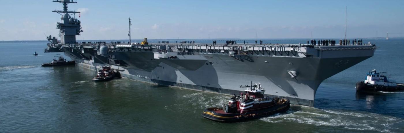 Clasa americană Ford sau „regina oceanelor”: Moment istoric pentru noul portavion John F. Kennedy care a ieșit în premieră pe mare