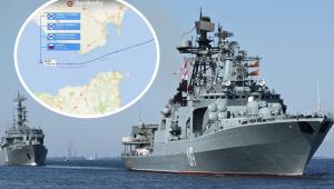 Rusia a rămas din nou fără nave de luptă în Marea Mediterană: Un convoi rusesc a părăsit regiunea prin Gibraltar