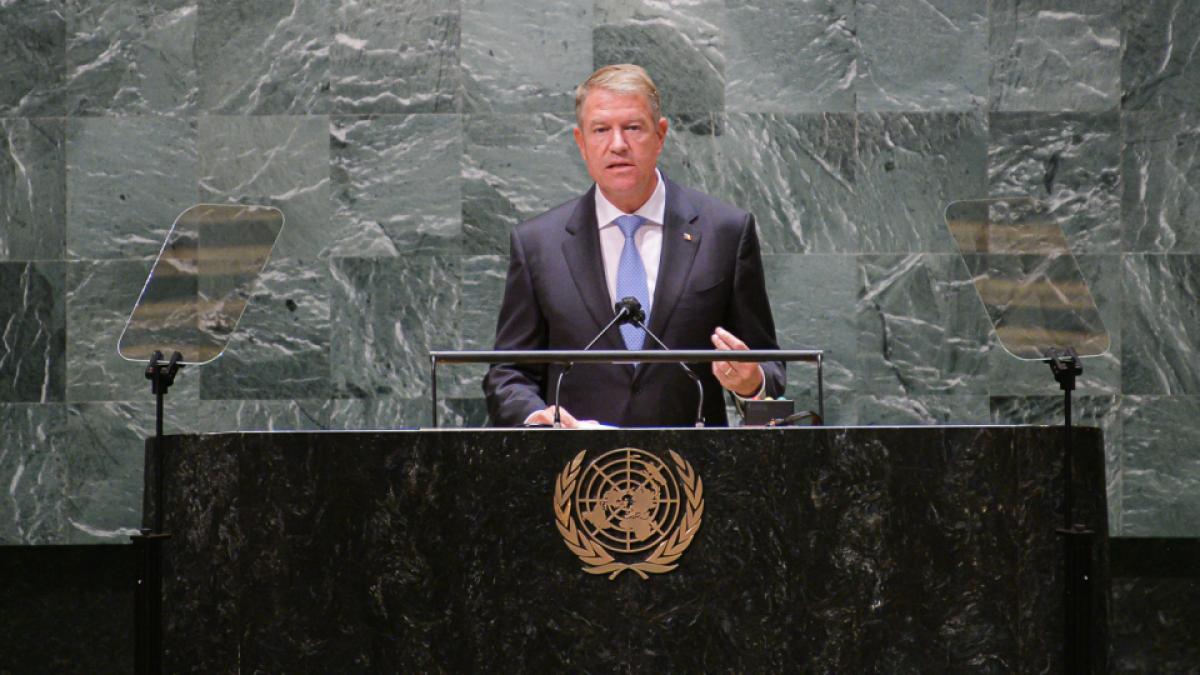 DISCURSUL președintelui Iohannis la ONU (Video) | Conflictele prelungite din vecinătatea României amenință securitatea Europei