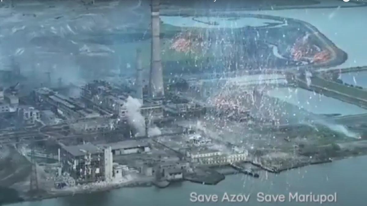 Rusia a lansat bombe cu fosfor asupra combinatului Azovstal din Mariupol (Video)