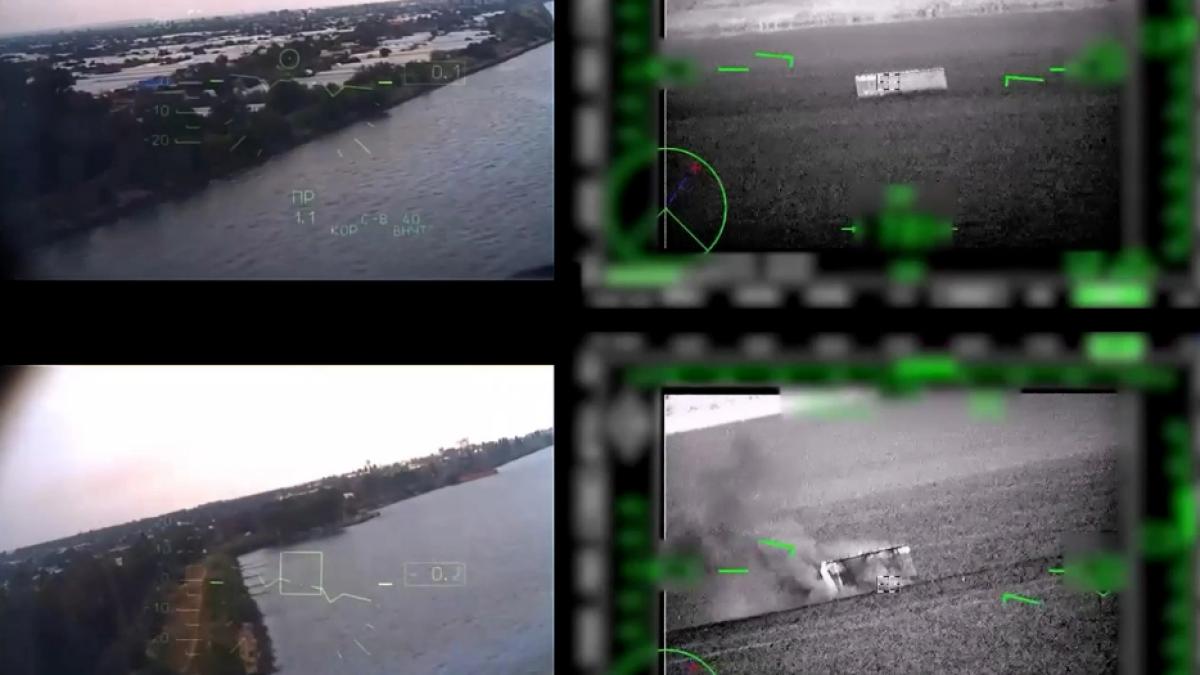 Rusia a arătat cum elicoptere Ka-52 „lovesc” o navă de asalt a forețelor speciale ucrainene (Video). „Nava” era o bucată din podul din 1943