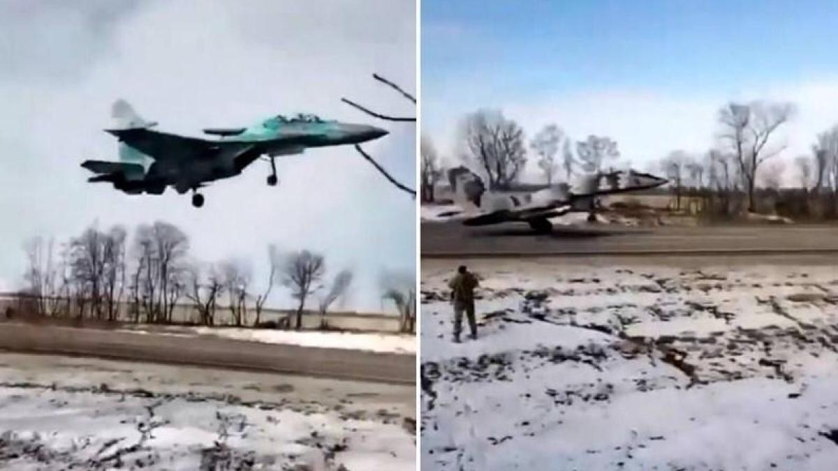 La război, ca la război. Imagini rare cu avioane MiG-29 și Su-27 ucrainene decolând de pe șoselele Ucrainei (VIDEO)