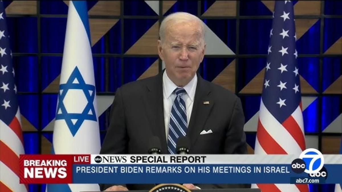 Joe Biden, vizită oficială în Israel: Suntem solidari cu israelienii. Vina pentru explozia de la spitalul din Gaza aparţine altcuiva