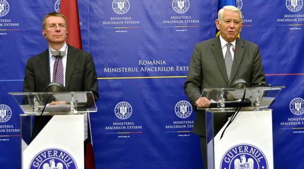 Meleşcanu, întrevedere cu Rinkevics, ministrul de externe al Letoniei, partener NATO