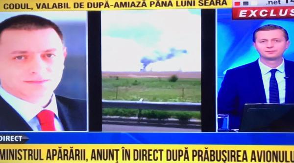 Avion militar prăbușit. Fifor: Starea pilotului e tot ceea ce contează