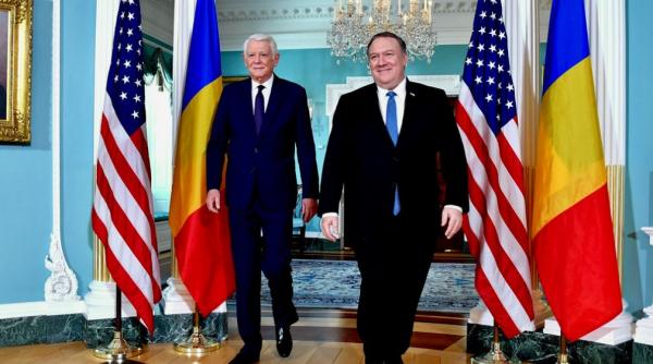 La 15 ani de la aderarea la NATO. Întâlnire Meleşcanu - Pompeo, la Washington; securitatea regională - pe agendă (Video)