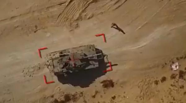 Palestinienii se laudă că au lovit două tancuri israeliene Merkava - VIDEO