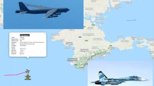 Rusia se laudă cu reuşita interceptării unui bombardier american B-52H (Video)