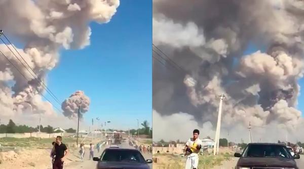 Un depozit de muniții din Kazahstan a explodat (Video)