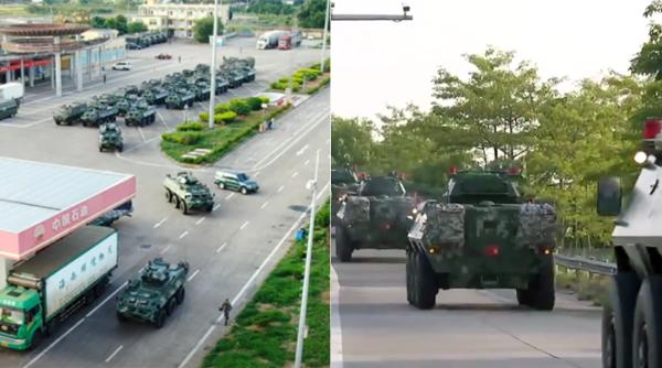 China a concentrat forţe de ordine la frontiera regiunii Hong Kong (Foto)