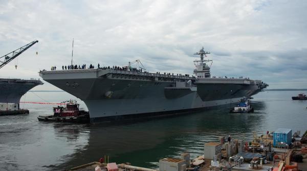 Cel mai nou portavion, USS Gerald R. Ford, mândria US Navy, a intrat în serviciu   