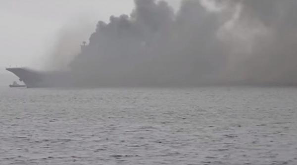 Incendiu la bordul unicului portavion rusesc, Amiral Kuznețov (Video)