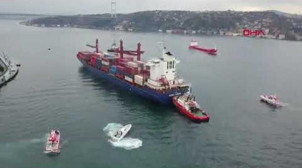 O navă cargo, plecată din Odessa, s-a scufundat pe Bosfor