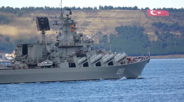 Crucişătorul rusesc "Mareşal Ustinov" nu a reuşit să acosteze la Istanbul