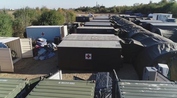 MApN: Spitalul mobil ridicat de Armată în Otopeni va fi operaţional în 5-6 zile