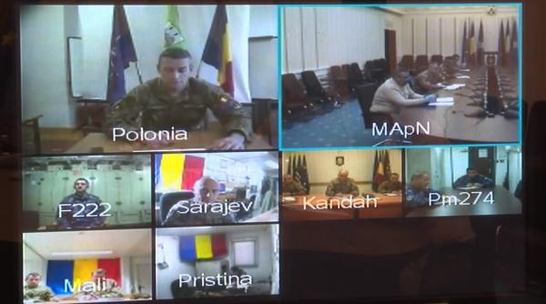 Videoteleconferinţă cu militarii români din teatrele de operaţii și misiuni externe