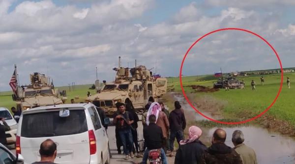 Convoi rusesc de blindate, împotmolit în noroi după ce a fost blocat de US Army (VIDEO)