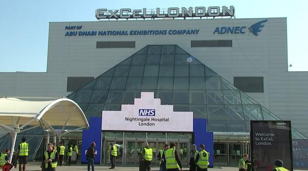 Un imens spital de campanie a fost amenajat de Royal Army în Londra (Video)