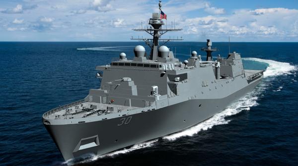 US Navy anunță începerea construcției unei noi nave de transport amfibiu, Harrisburg (LPD 30)  