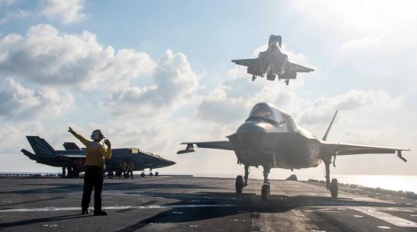 USS America, operațiuni masive de zbor în Marea Chinei de Sud