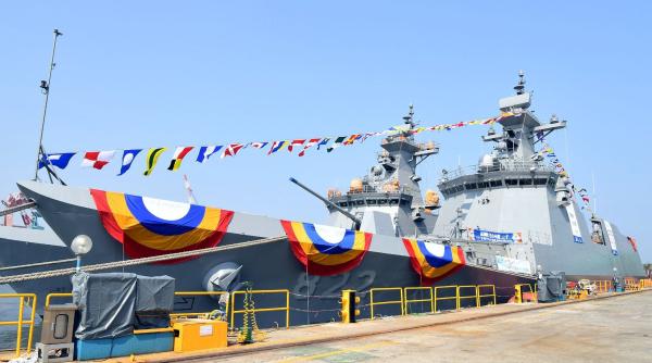 Hyundai Heavy Industries a lansat la apă a patra fregată pentru Forțele Navale sud coreene