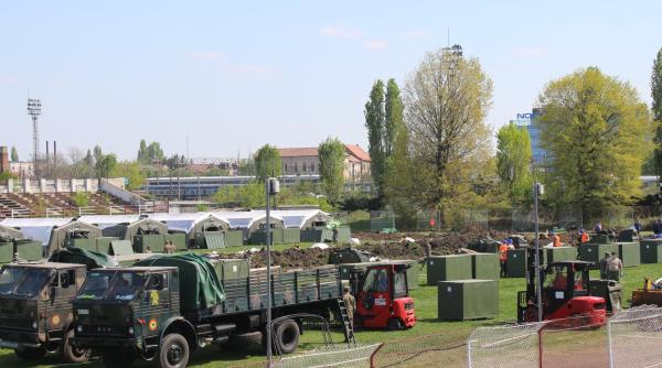 Ministerul Apărării a finalizat amplasarea spitalului militar modular de la Timișoara