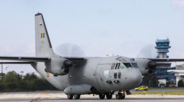 Misiunea de transport în Spania a fost amânată. Probleme tehnice pentru aeronava C-27J Spartan a Forțelor Aeriene Române