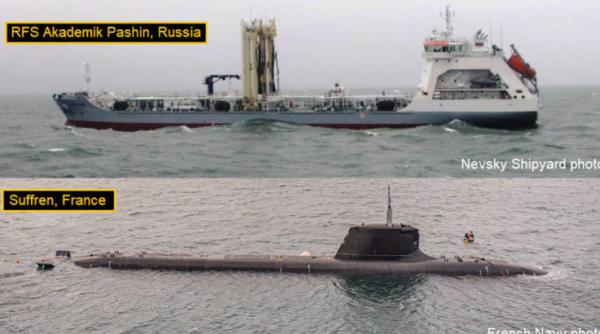 Două nave ruseşti au vrut să spioneze testarea celui mai nou submarin nuclear francez