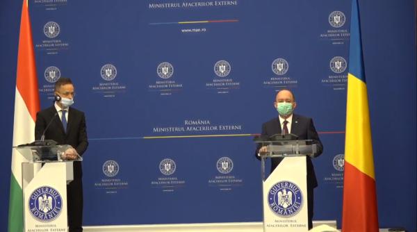 Ministrul ungar de externe și Bogdan Aurescu, declarații comune de presă| Aurescu: Invităm la detensionarea relațiilor bilaterale dintre România şi Ungaria