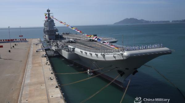 Portavionul Shandong, de concepție integral chineză, a efectuat teste ale sistemelor de armament