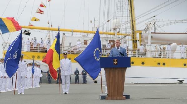 Klaus Iohannis, mesaj de Ziua Marinei Române: Vom continua demersurile pentru sporirea prezenţei aliaţilor în structurile NATO de pe teritoriul României