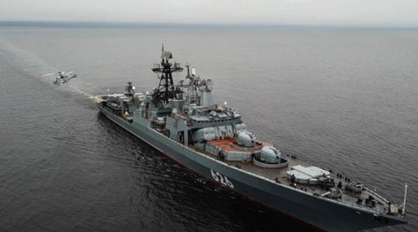 Distrugătorul Viceamiral Kulakov al Flotei ruse de Nord a executat exerciții antisubmarin în Marea Mediterană