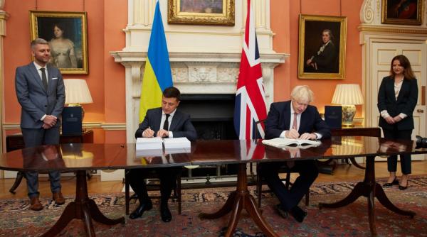Ucraina și Marea Britanie au semnat Acordul de cooperare politică, liber schimb și parteneriat strategic
