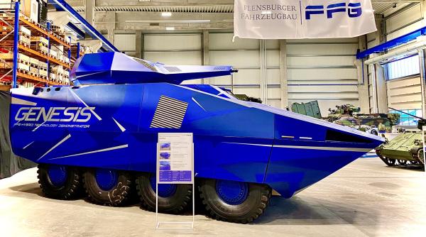 Faceţi cunoştinţă cu Genesis 8x8, primul transportor blindat hibrid construit de industria germană de apărare (Foto/Video)