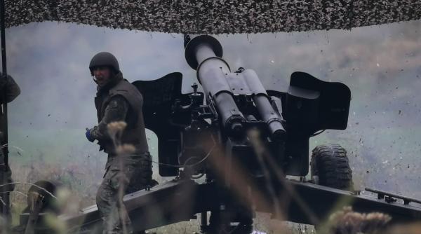 Batalionul 817 Artilerie, trageri cu obuzierele în poligonul Cincu