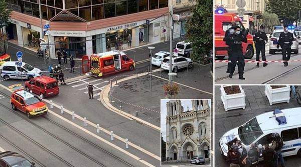 Franţa: Atac terorist într-o catedrală la Nisa, soldat cu trei morți (Foto/Video)