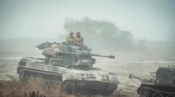 Complexele antiaeriene Gepard, exercițiu de evacuare a tehnicii în Polonia (Foto)