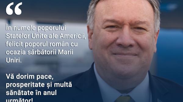 Ziua Naţională a României | Mesaj din SUA: România este un partener strategic valoros