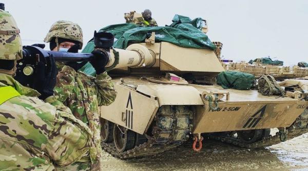 Tancuri M1 Abrams ale brigăzii americane Ironhorse, exercițiu în apropiere de Galați (Foto/Video)