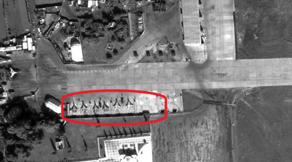 Șase avioane de vânătoare MiG-29 au fost identificate la baza aeriană rusă din Siria