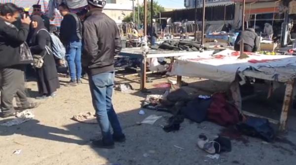 Dublu atentat sinucigaș la Bagdad. Una dintre detonări a fost filmată de martori - Video