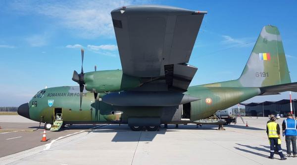 O aeronavă C-130 Hercules a ROAF a adus din Qatar 5 tone de echipamente necesare campaniei de vaccinare