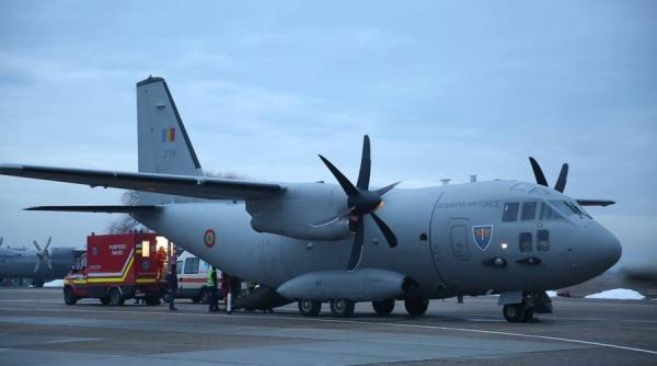 O aeronavă C-27J Spartan transportă în Belgia un pacient care a suferit arsuri