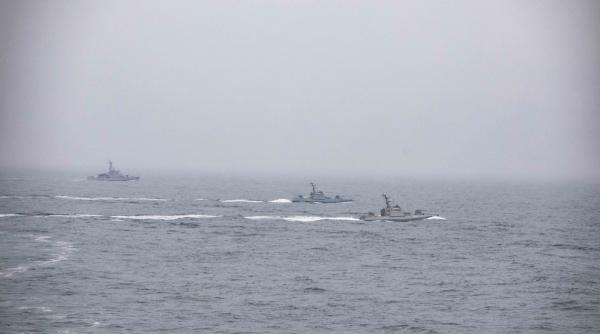 Marea Neagră: Navele ucrainene au desfășurat exerciții navale cu distrugătorul USS Porter