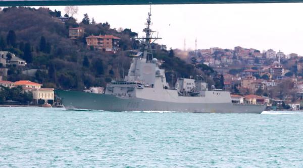 Flota rusă din Marea Neagră a început monitorizarea fregatei spaniole Cristobal Colon, care a intrat în Marea Neagră