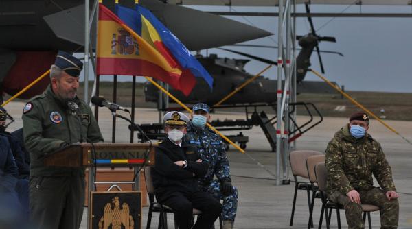 România mulţumeşte Spaniei pentru misiunile de Poliție Aeriană Întărită sub comandă NATO efectuate de detașamentul spaniol dislocat la Mihail Kogălniceanu