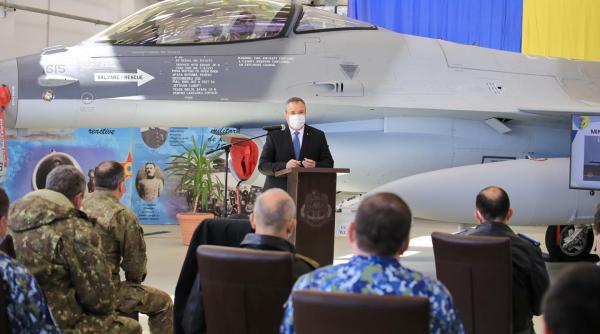 Ciucă: Sosirea ultimului F-16 în România încheie etapa de achiziție