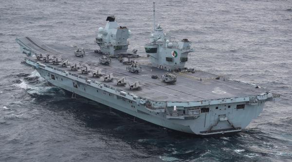 Portavionul HMS Queen Elizabeth va pleca într-o misiune de lungă durată. Va parcurge 26.000 de mile marine