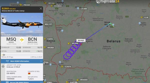 Minskul acuză Franţa de „piraterie aeriană”. Parisul nu a permis accesul unui avion din Belarus să intre în spaţiul său aerian