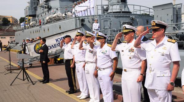 Diplomație navală în portul Odessa din Ucraina